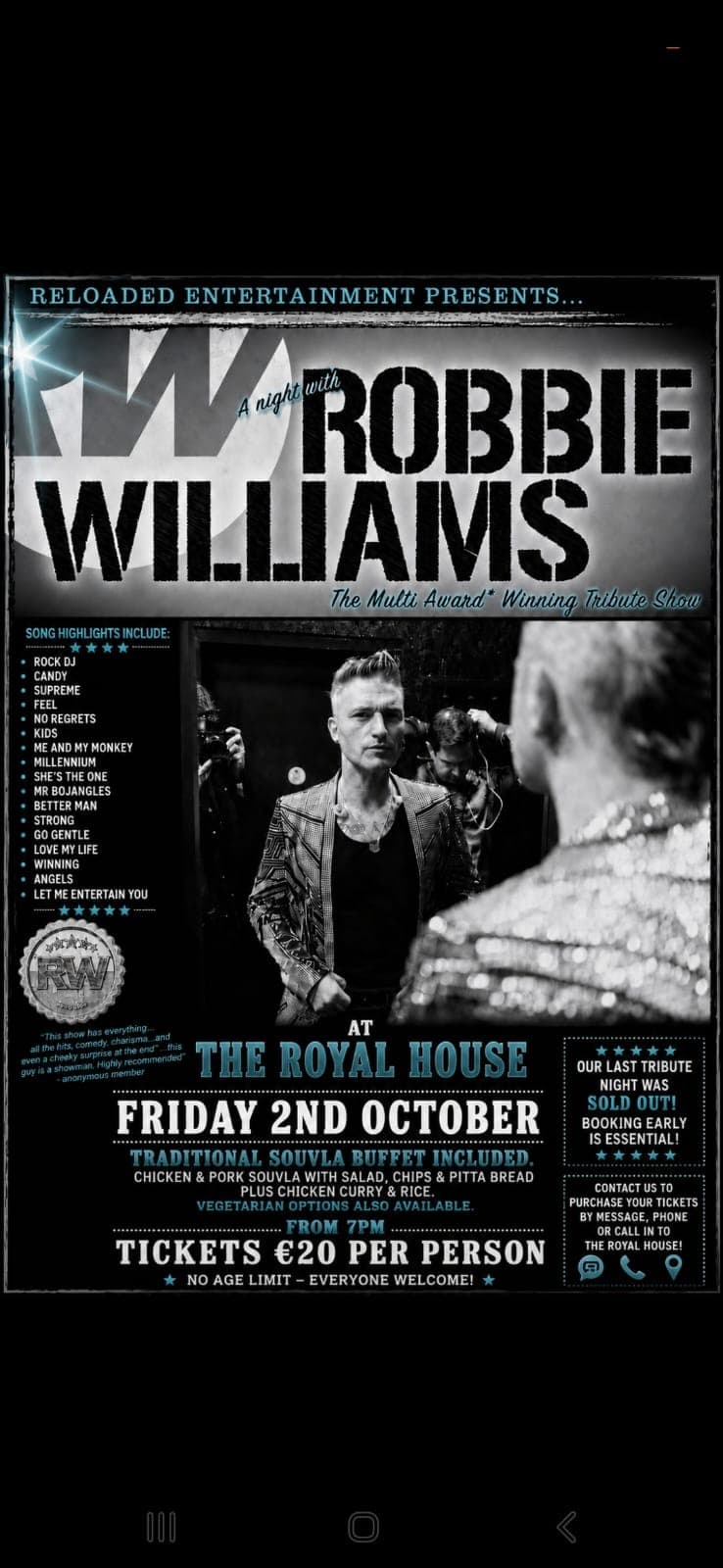ROBBIE WILLIAMS By The Royal House